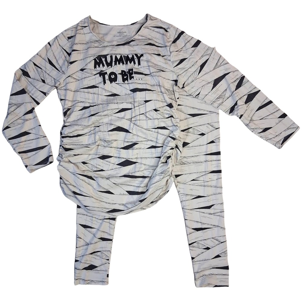 Motherhood Maternity Sz XL Mummy To Be Halloween Women's Outfitl Leggings Top